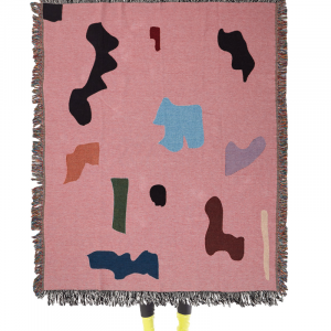 Abstract Form Woven Throw Blanket