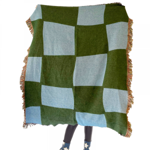 Check Yourself Woven Throw Blanket