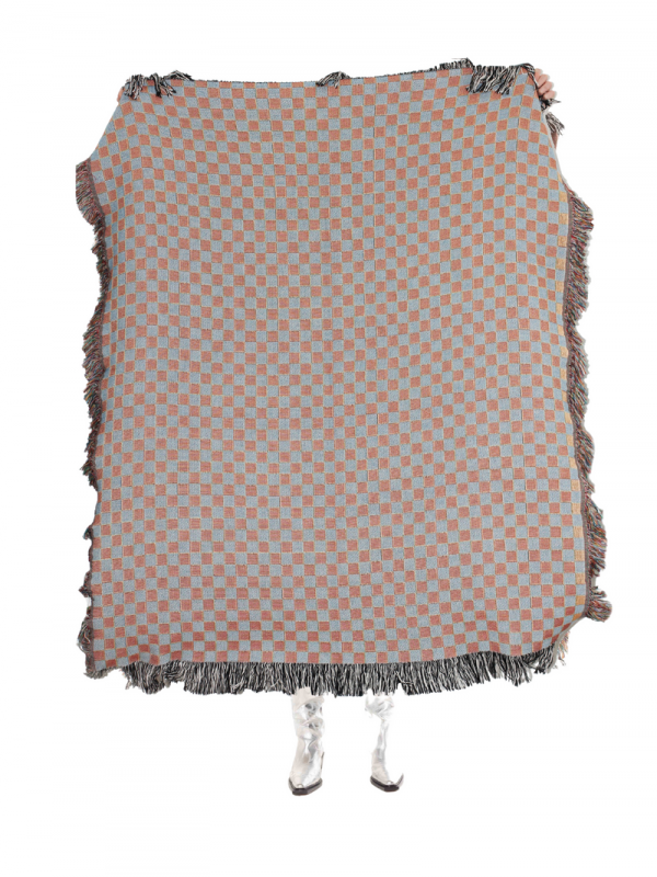 Micro Check Woven Throw Blanket