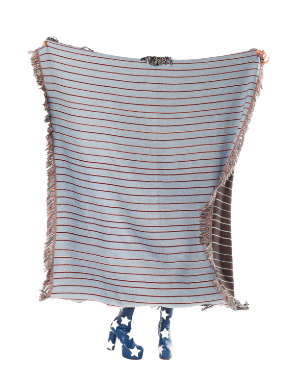 Stripey Woven Throw Blanket