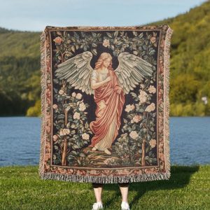 Angel Floral Woven Blanket