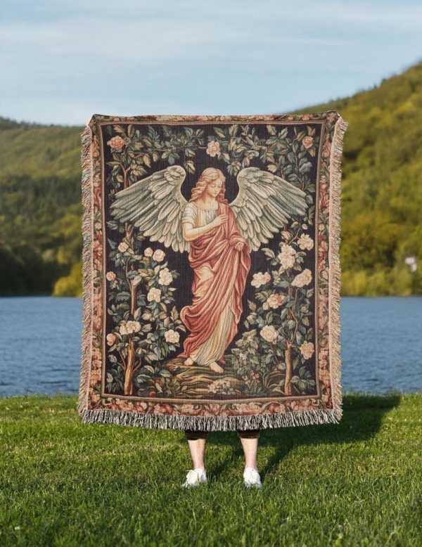 Angel Floral Woven Blanket