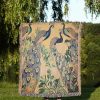 Art Nouveau Peacock Tapestry Blanket