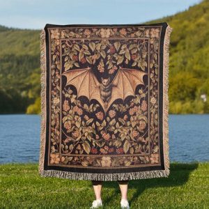 Bat Woven Throw Blanket