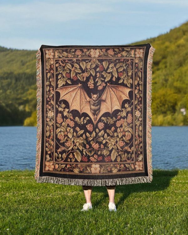 Bat Woven Throw Blanket