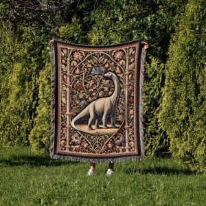 Brontosaurus Medieval Woven Blanket