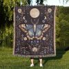 Celestial Moth Woven Blanket