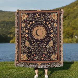 Celestial Sun And Moon Blanket