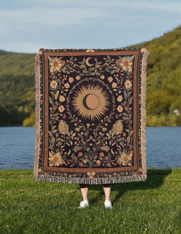 Celestial Sun And Moon Blanket