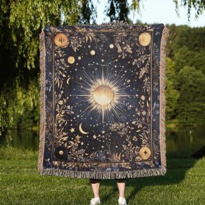 Celestial Sun And Moon Blanket