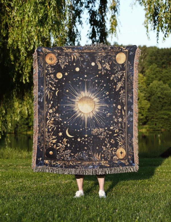 Celestial Sun And Moon Blanket