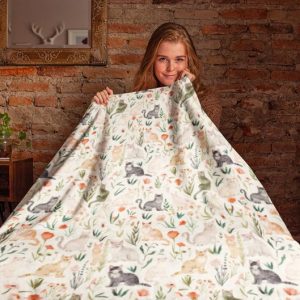 Cottagecore Cat Blanket