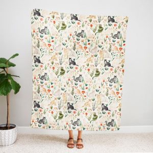 Cottagecore Cat Blanket