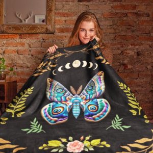 Cottagecore Moth Blanket