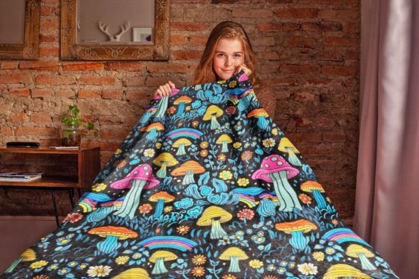 Cottagecore Mushroom Blanket