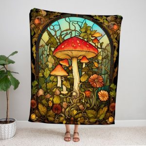 Cottagecore Mushroom Blanket