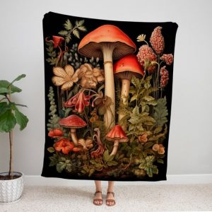 Cottagecore Mushroom Blanket