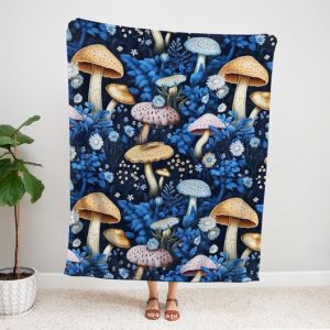 Cottagecore Mushroom Blanket
