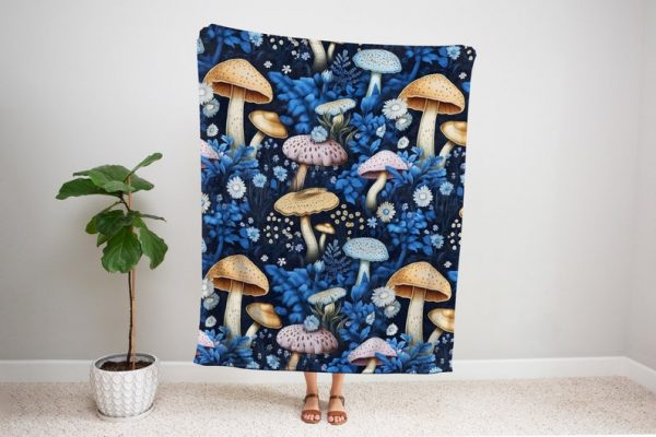 Cottagecore Mushroom Blanket