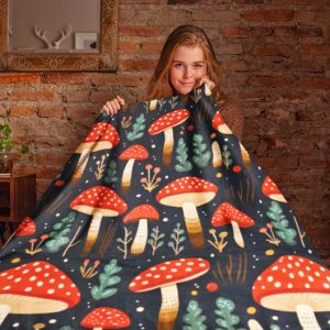 Cottagecore Mushroom Blanket