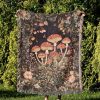 Cottagecore Mushroom Woven Blanket