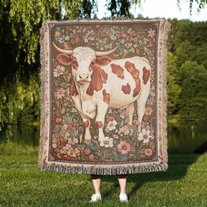 Cow Woven Blanket