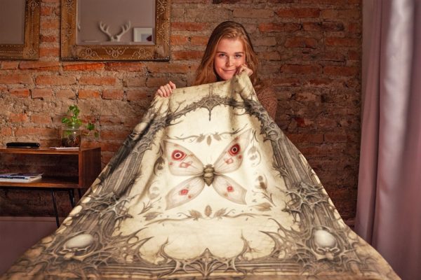 Dark Academia Goth Blanket