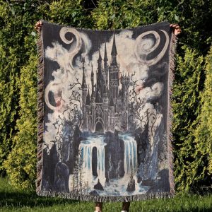 Dark Gothic Castle Blanket