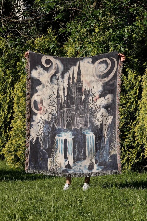Dark Gothic Castle Blanket