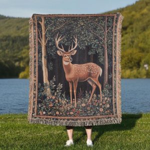 Deer Woven Blanket