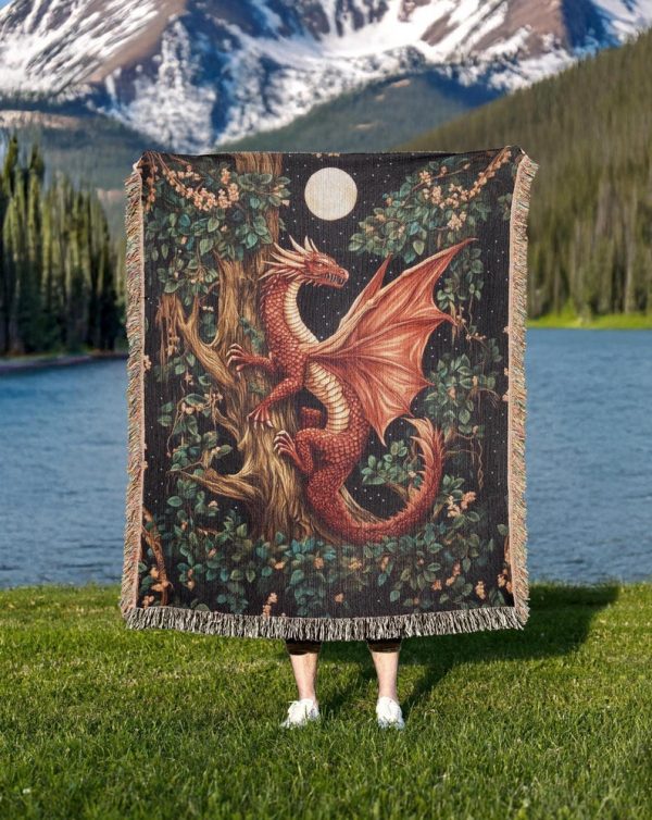 Dragon Jacquard Woven Blanket