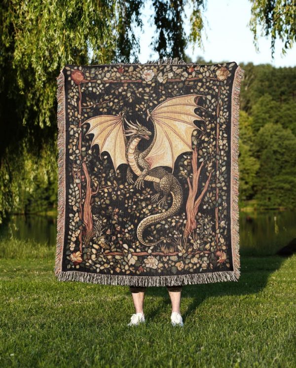 Dragon Jacquard Woven Blanket