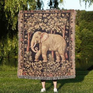 Elephant Woven Blanket