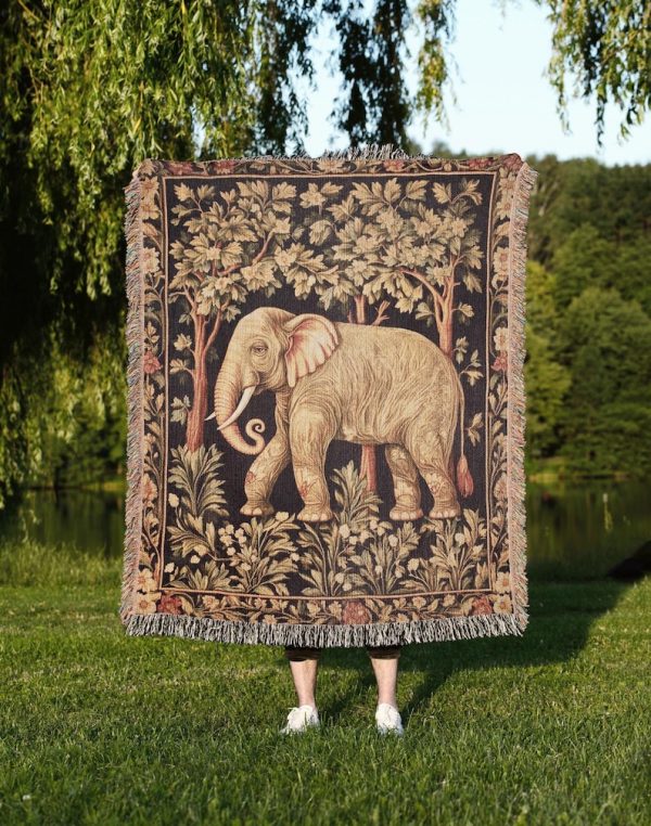 Elephant Woven Blanket