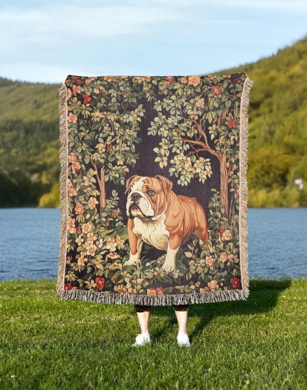 English Bulldog Woven Blanket
