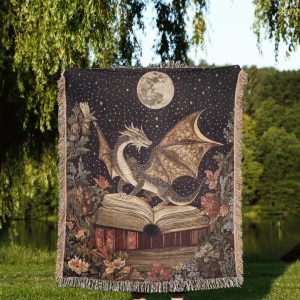 Fantasy Book Dragon Blanket