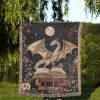 Fantasy Book Dragon Blanket