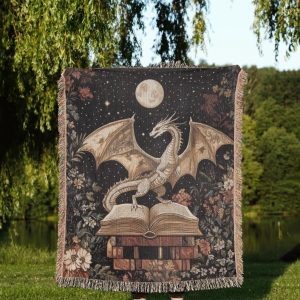 Fantasy Book Dragon Blanket