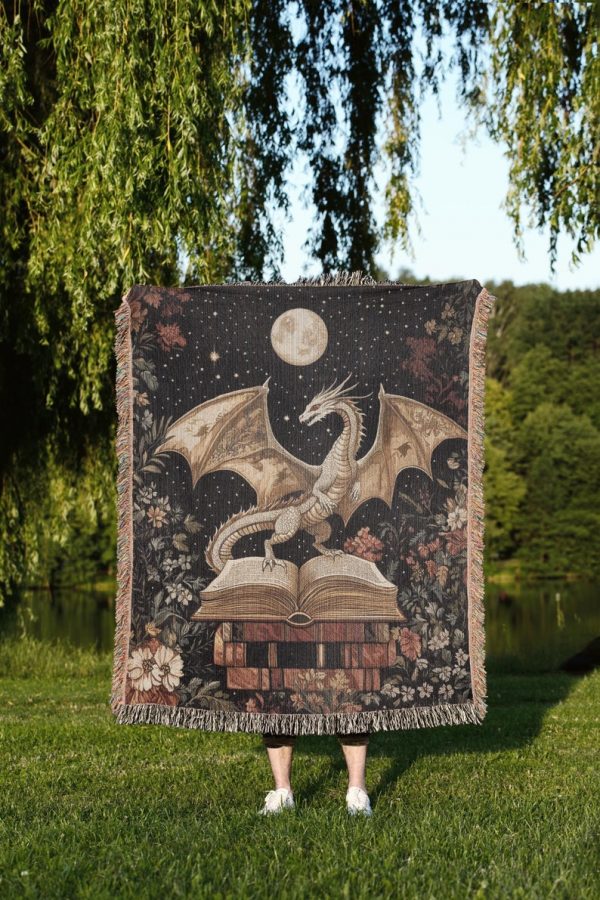 Fantasy Book Dragon Blanket