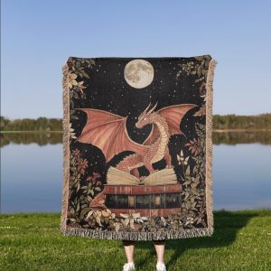 Fantasy Book Dragon Blanket
