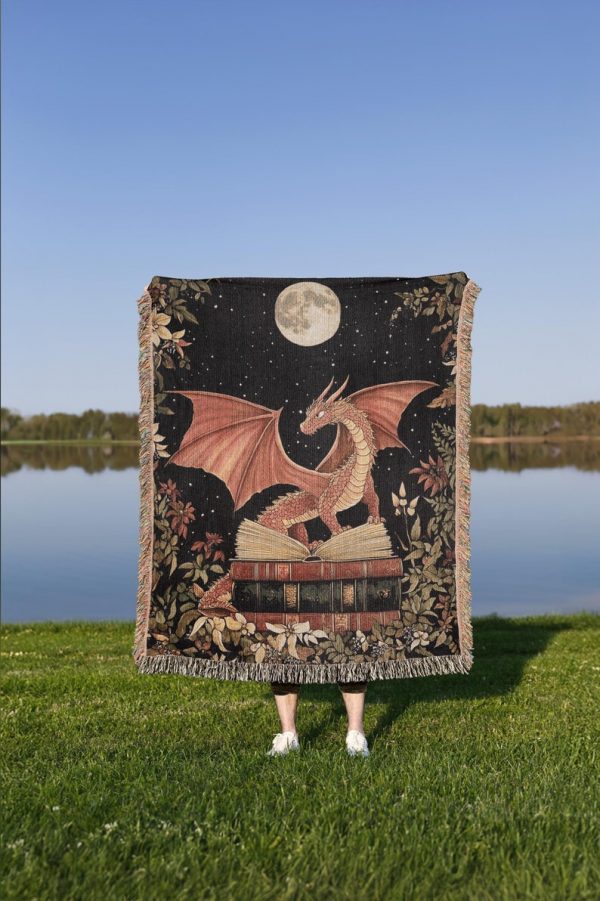 Fantasy Book Dragon Blanket