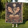 Fantasy Book Dragon Blanket