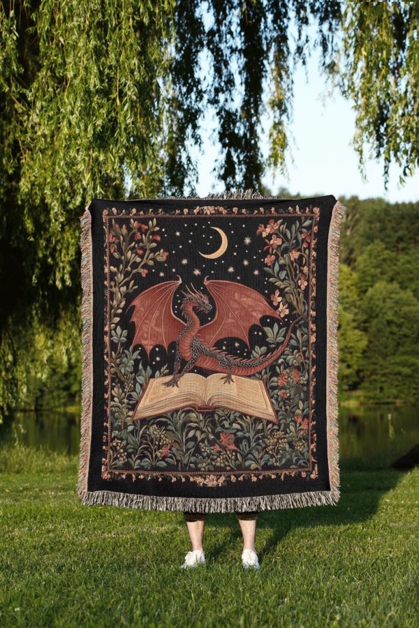 Fantasy Book Dragon Blanket