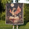 Fantasy Book Dragon Blanket