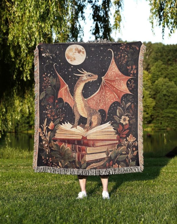Fantasy Book Dragon Blanket