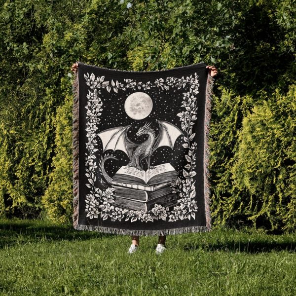 Fantasy Book Dragon Blanket