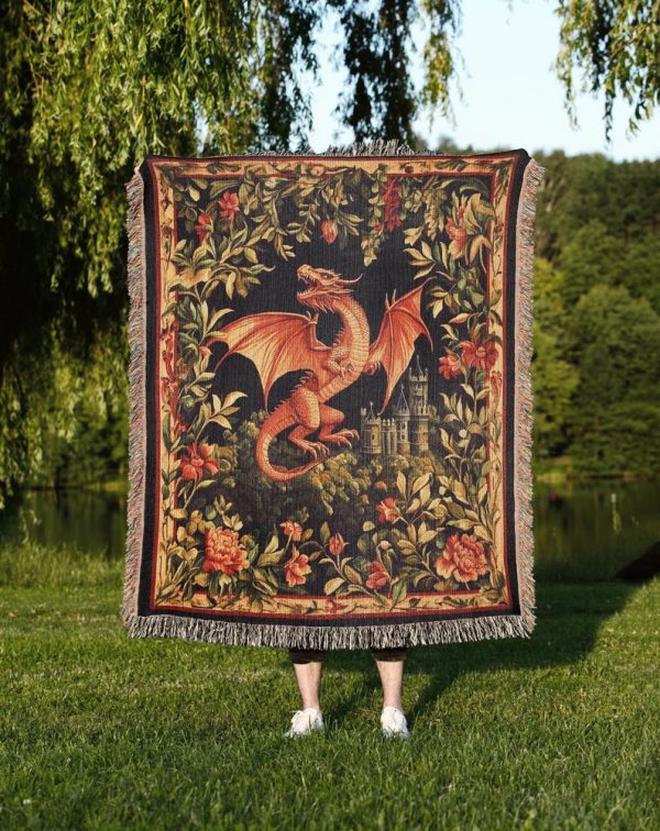 Fantasy Dragon Tapestry Blanket