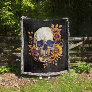 Floral Skull Blanket