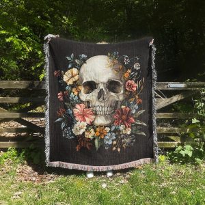 Floral Skull Blanket