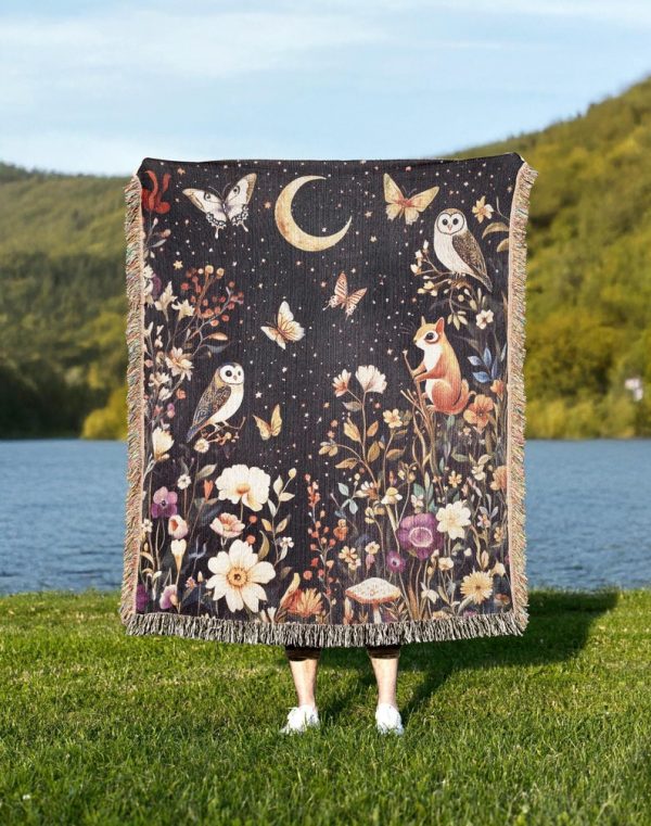 Forest Animals Woven Blanket